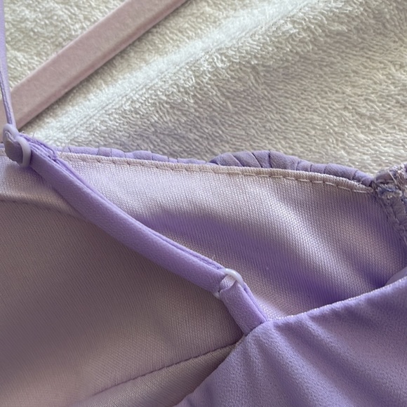 Delia’s size M purple dress, pleated top, lined, built-in bra, adjustabl… - Picture 7 of 10